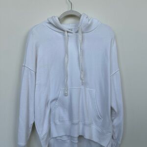 Aerie White Hooded Sweatshirt